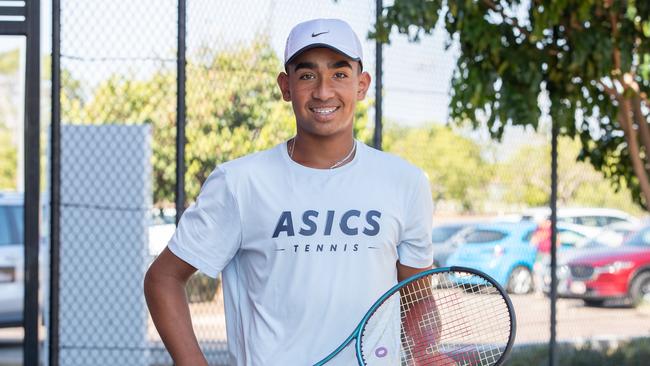 Cooper Kose at the 2023 Darwin International Pro Tour, Darwin International Tennis Centre. Picture: Pema Tamang Pakhrin