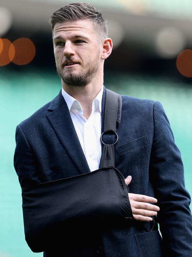 Rob Horne, the former Northampton Saints and Australia centre, who had to retire through injury to his right arm. Picture: Getty Images