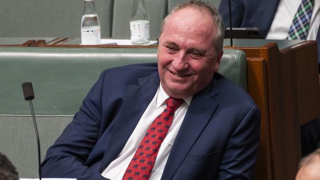 Nationals leader Barnaby Joyce spent his final Question Time on the backbench on Monday. Picture: NCA NewsWire / Martin Ollman