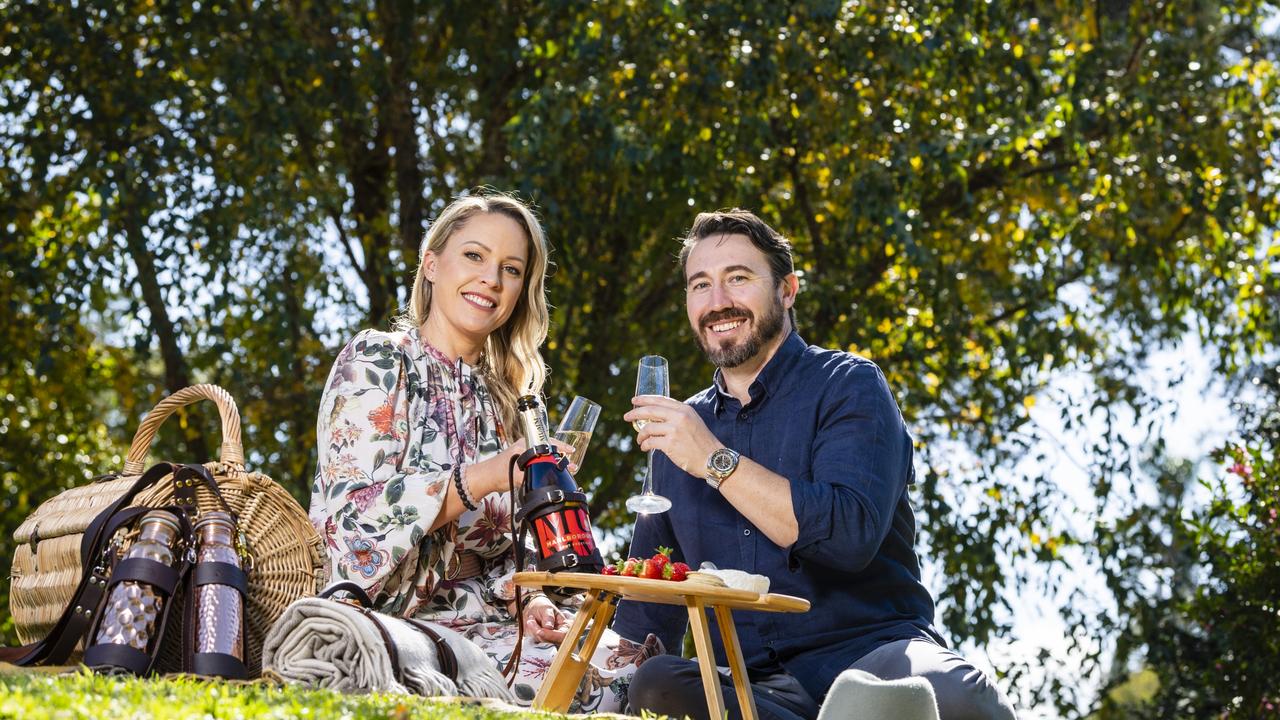 Small business owners Ben Johnson and Petria Cumner in Queens Park are excited for Autumn Feast, a new event organised by Chamber of Commerce and Dine Darling Downs. Picture: Kevin Farmer