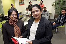 Seema Shah, left, and Bina Shah run the Indo-Australian Education Centre in Melbourne. Picture: David Crosling