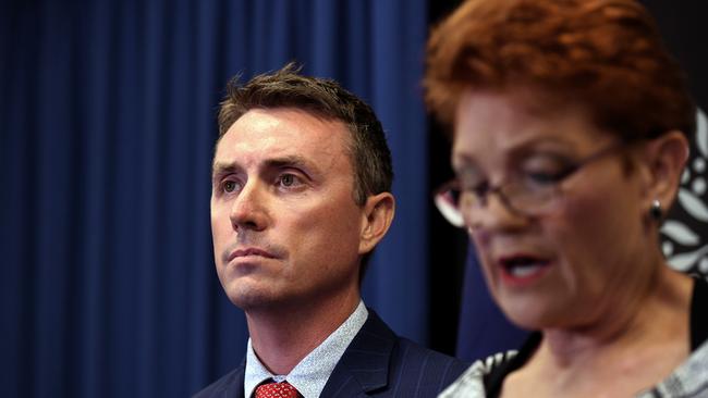 One Nation adviser James Ashby (left) came under fire for comments made during the 2017 Queensland election campaign. Picture: AAP Image/Dan Peled