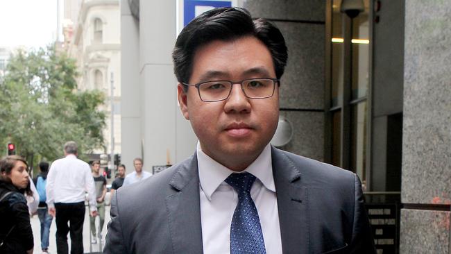 Race Discrimination Commissioner Tim Soutphommasane leaves the Human Rights Commission in Sydney. Picture: Hollie Adams