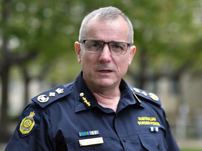 The Attorney-General has backed Australian Border Force Commissioner Michael Outram. Picture: AAP/Mick Tsikas