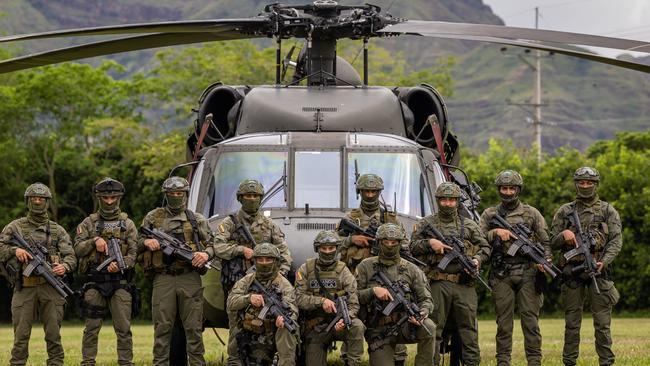 Colombian National Police are joining forces with the AFP to stop drug plantations and shipments. Picture: Jason Edwards
