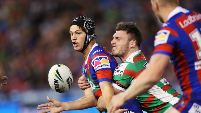 Kalyn Ponga was sensational in a well beaten Knights outfit. Picture: Brett Costello