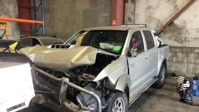 The Toyota HiLux Haylee Loccisano was in when it was involved in a head-on crash that killed her unborn baby Celeste.