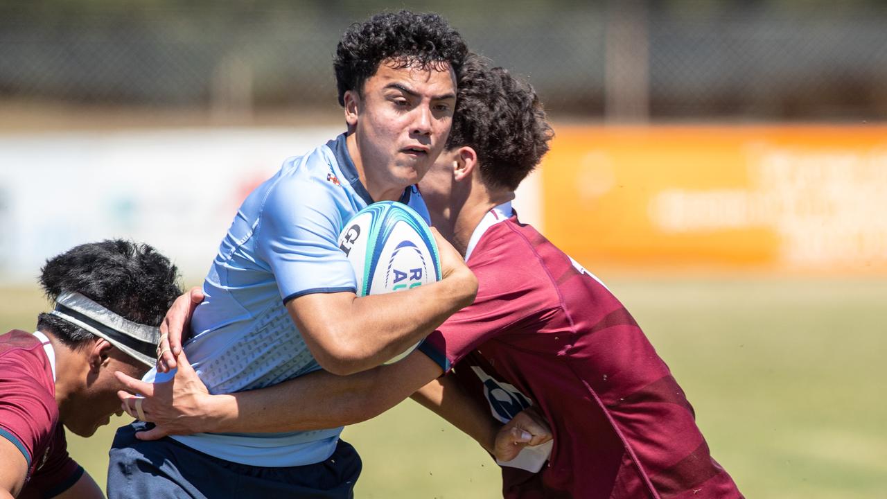 Young NSW teenager Talen Risati playing in the U15s match. Picture: Julian Andrews