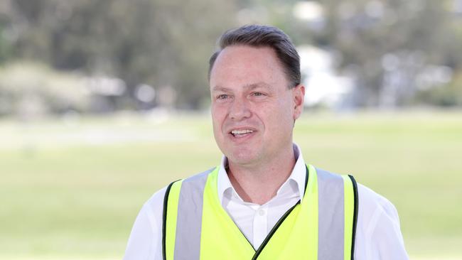 Lord Mayor Adrian Schrinner at the cycle park. Photo: Steve Pohlner