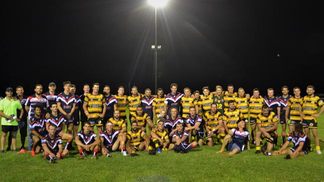 Warwick and Wattles come together after the Barrett Shield. Photo: Emily Clooney