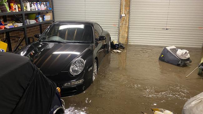 Callan Laughton’s flood garage in Tecoma.