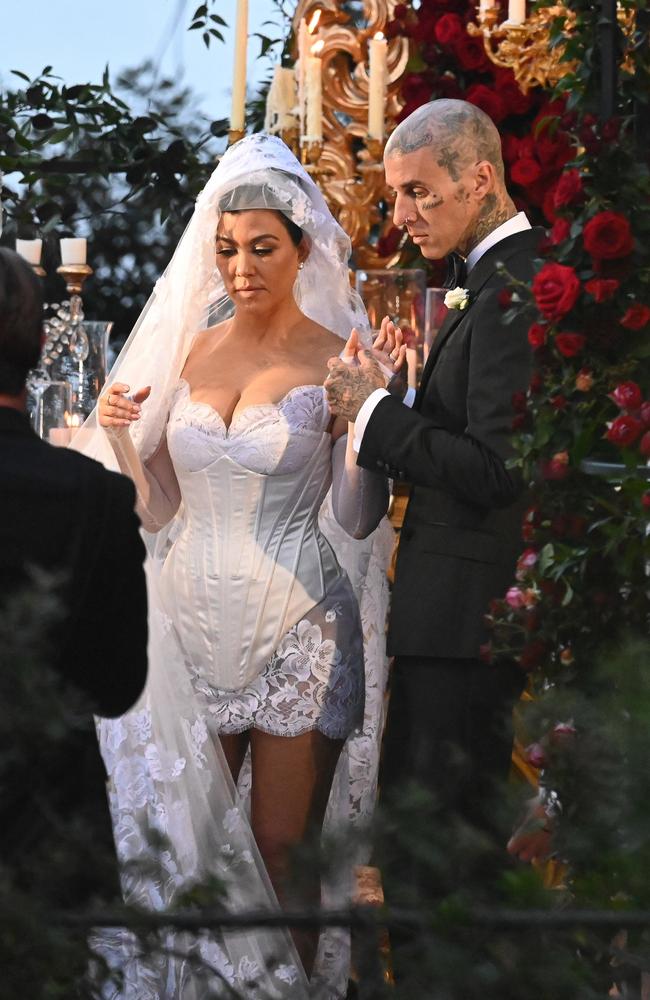 Kourtney Kardashian and Travis Barker at their Portofino, Italy. Picture: BACKGRID/TheImageDirect.com