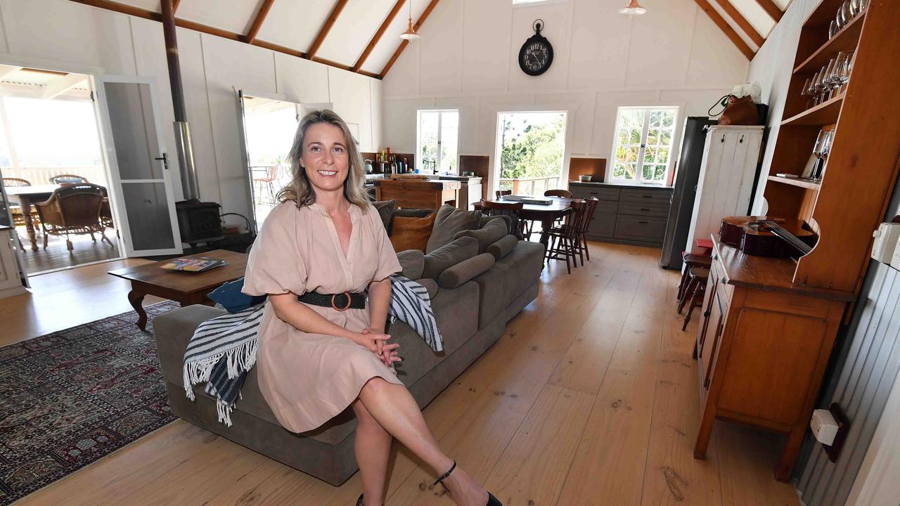 The Little Red Barn at Doonan has quickly become one of the country's most wishlisted unique stays. Pictured, Melanie Fairbairn director of Team bnb. Photo: Patrick Woods.