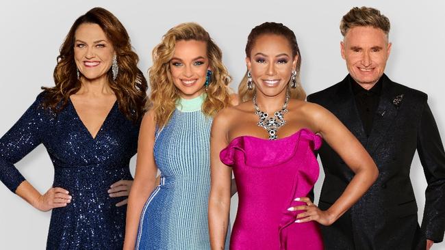 Chrissie Swan, Abbie Chatfield, Mel B and Dave Hughes are the judges of the Masked Singer.