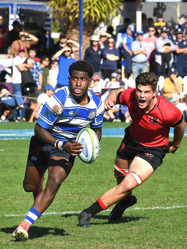 The sporting rivalry between Nudgee and Terrace is fierce. Picture: AAP/John Gass.