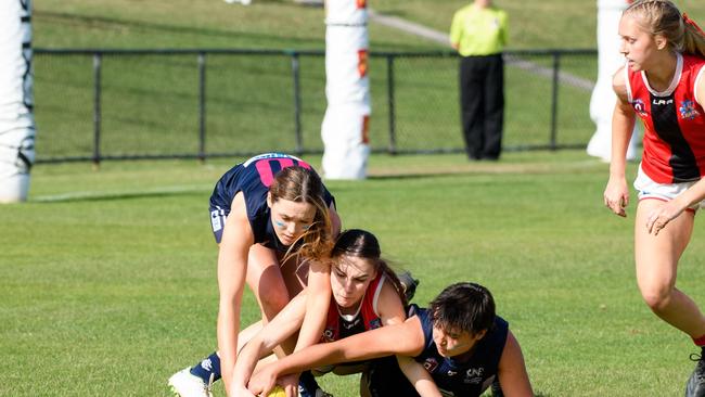 Action from the Tweed Coolangatta v Victoria Point under 17 girls grand final.