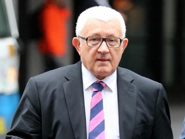 Ron Medich ( left white hair) arrives at the Supreme court ahead of his trial.pic John Grainger