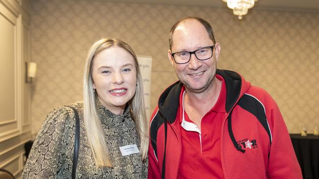 Ha-Teya Gripske and Scott Van Der Linden, at the Daily Mercury relaunch at Harrup Park Country Club. Picture: Michaela Harlow