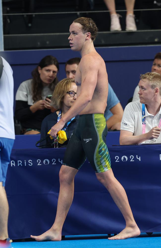 A disappointed Sam Short after his heat swim. Picture: Adam Head