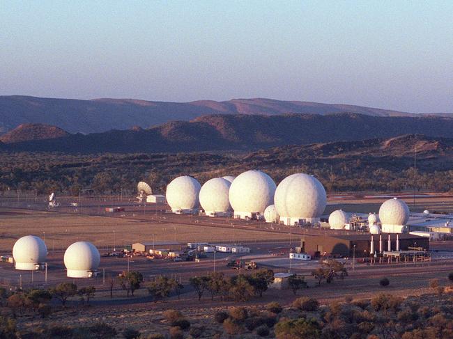 Pine Gap is a secretive intelligence base in the middle of the desert, jointly run by the US and Australia. Picture: AAP