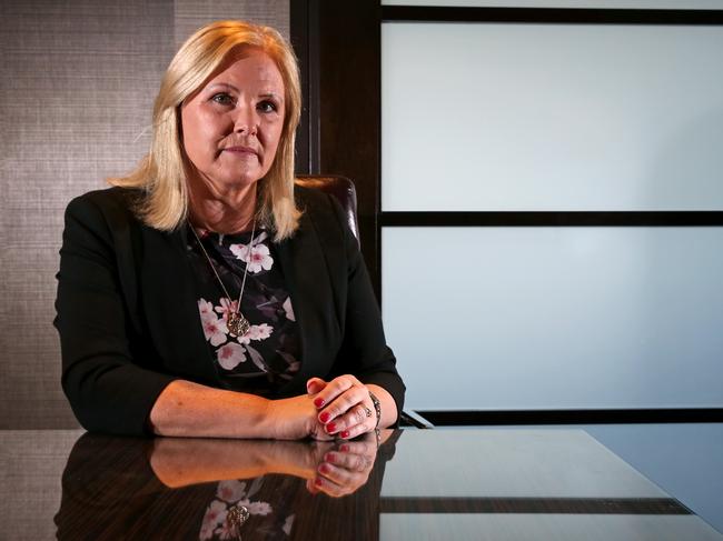 SATURDAY TELEGRAPH - Cyber safety expert Susan McLean pictured in Sydney talking about kids being protected from the many dangers on social media and online. Picture: Toby Zerna