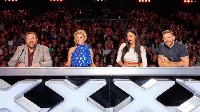 The judges of Australia’s Got Talent Shane Jacobson, Lucy Durack, Nicole Scherzinger and Manu Feildel. Picture: Supplied.