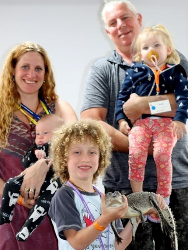 Verne Dove and Troy Saville, from Bonville, are the owners of the Coffs Harbour Butterfly House. They are pictured here with their children Justis, Jaidal and Trinity.