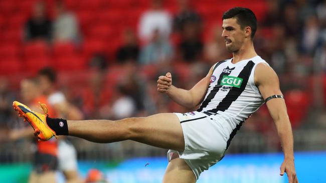 Scott Pendlebury is the most accurate kick. Picture: Phil Hillyard