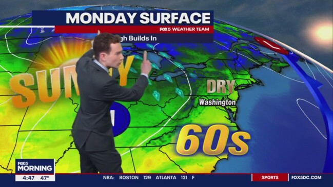 FOX 5 Weather forecast for Monday, April 24