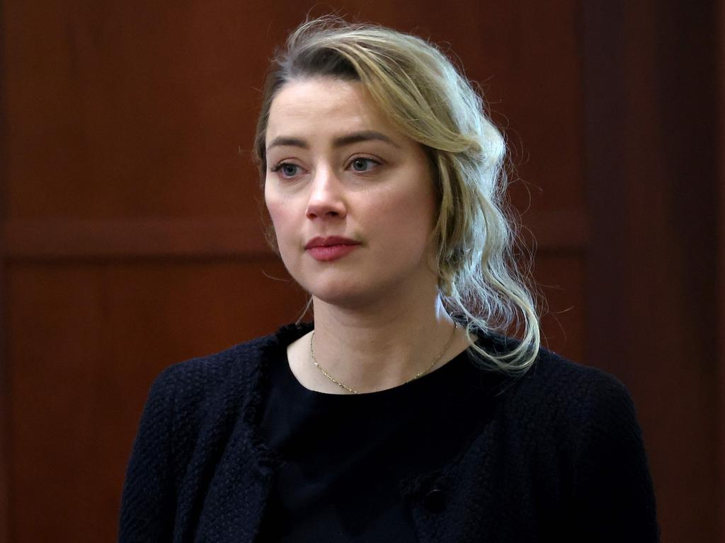 US actor Amber Heard at the Fairfax County Circuit Court in Fairfax, Virginia, on April 28, 2022. Picture: Michael Reynolds / AFP.