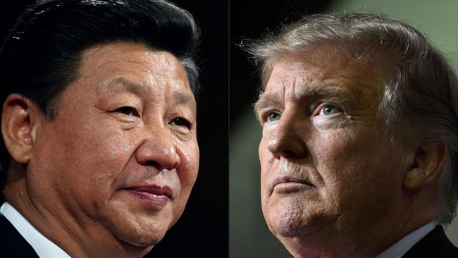 ‘Contest for supremacy’: Xi Jinping and Donald Trump. Picture: AFP