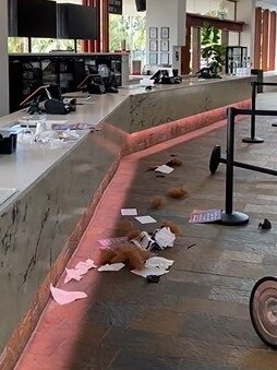 The trail of destruction at CPAC. Picture: Facebook