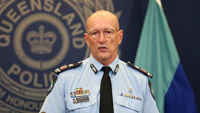 Brisbane, 06 January 2025. Commissioner of the Queensland Police Service Steve Gollschewski during a press conference in Brisbane. Picture: Supplied