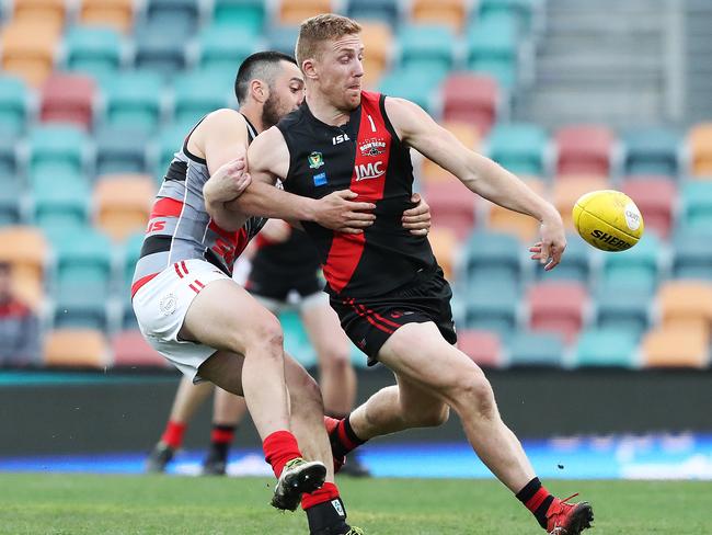 Brad Cox-Goodyer in the 2019 grand final. Picture: NIKKI DAVIS-JONES