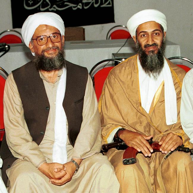 Ayman al-Zawahri, left, and lOsama bin Laden in 1998 in Khost, Afghanistan.