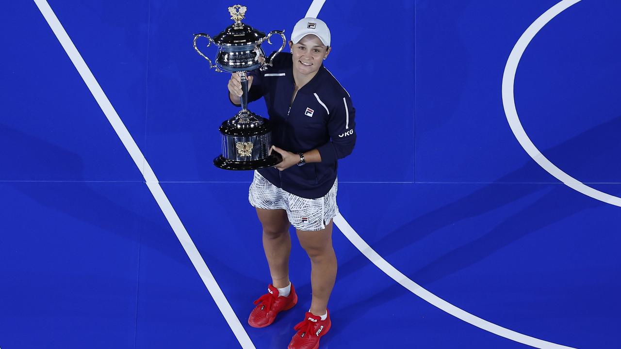 Ash Barty is the first Aussie to win the final of the Australian Open in 44 years. Picture: Getty Images