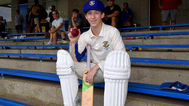 Marist college player Billy Nuss took six wickets. Picture, John Gass