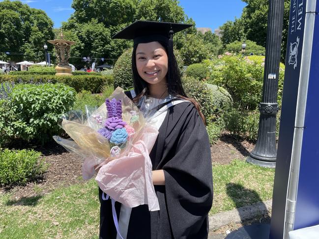 Kaylee Vo graduated with a Bachelor of Commerce at the 2024 University of Melbourne graduations. Picture: Himangi Singh