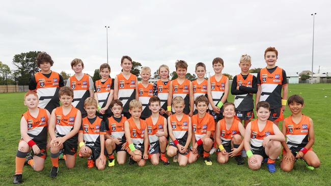 Geelong West Giants under-9 football team. Picture: Alan Barber