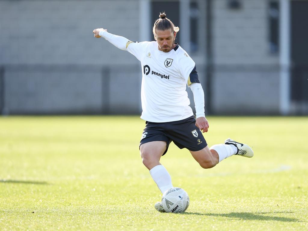 Macarthur FC midfielder Luke Brattan has been called into the Socceroos squad. Picture: Morgan Hancock/Getty Images