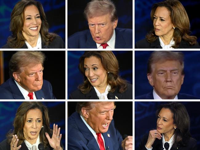 Kamala Harris and Donald Trump during the second presidential debate.