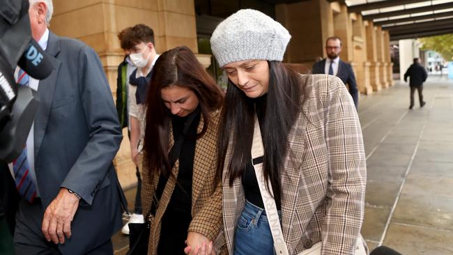 Family and supporters of Marco Yandle leave the Supreme Court after he was refused bail. Picture: NCA NewsWire / Kelly Barnes