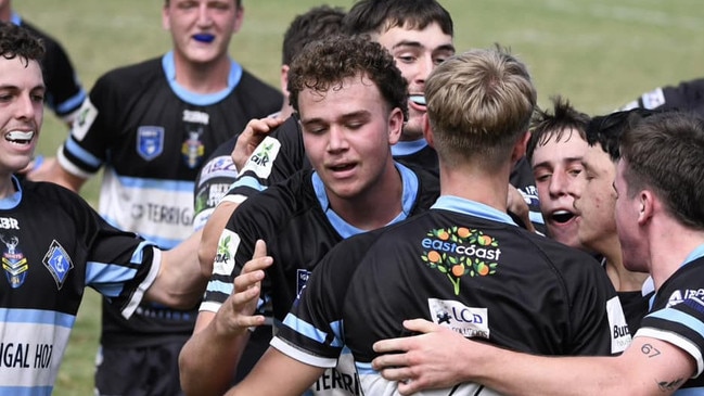 The Terrigal Sharks under-19s teams, playing in the 2024 Rugby League Central Coast competition. Picture: Supplied