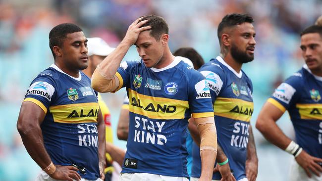 Mitchell Moses and the Eels haven’t plenty of work to do to turn their season around. Picture: Phil Hillyard