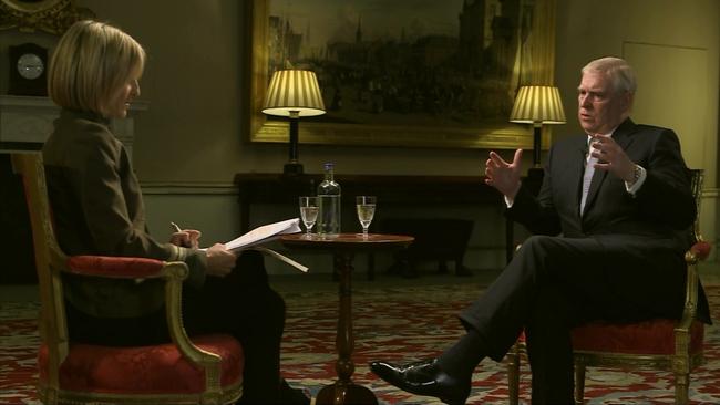 The Duke of York had to step down from royal duties after giving an ill-fated interview to Emily Maitlis. Picture: BBC/The Times