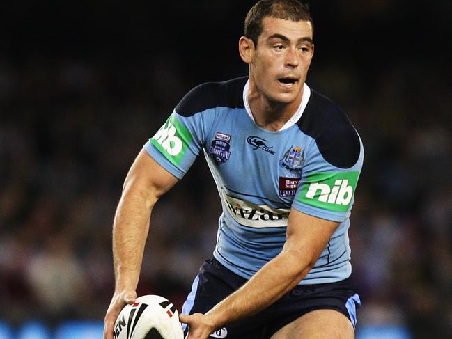 Terry Campese plays with the Blues during the ARL State of Origin series between Queensland and NSW in 2009. Picture: Getty