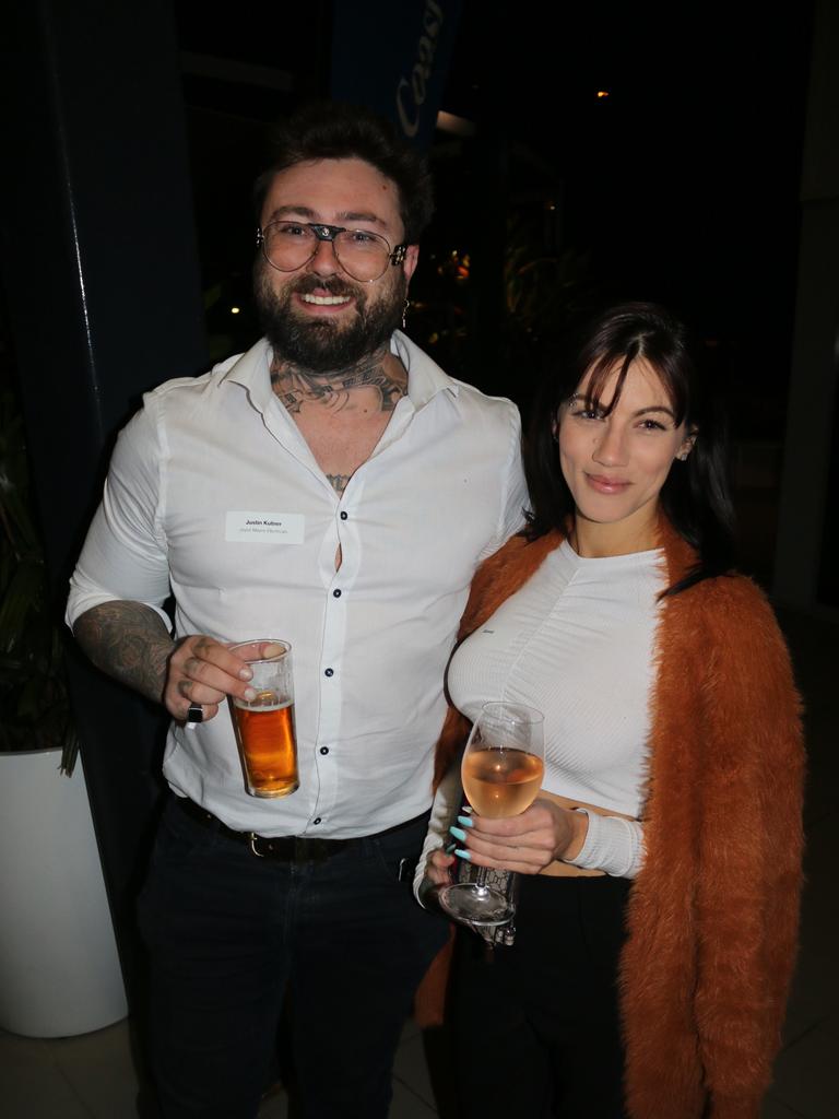 Justin and Danika Kutner at the launch party for the Sunshine Coast Daily's new weekly paper. Picture: Tom Threadingham