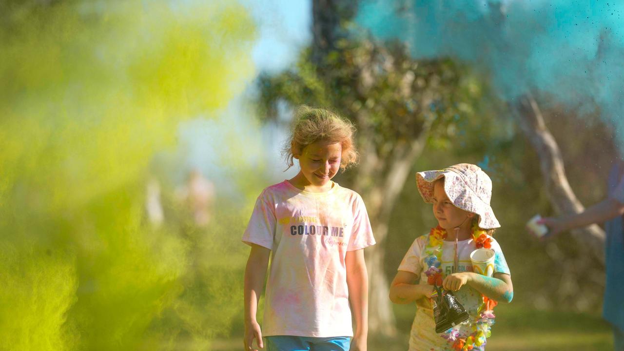 Photos from Cherryandjun Photography of the 2023 Gladstone Colour Me Capricorn fun run for the RACQ CapRescue.