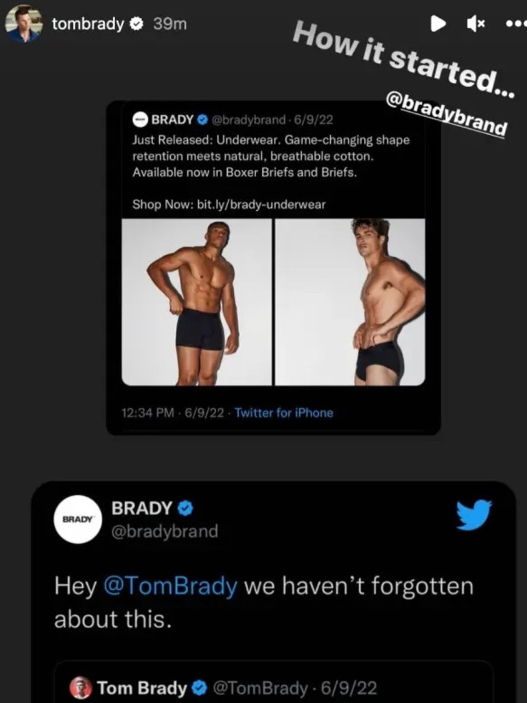 Tom Brady posts underwear photo on Instagram in wild retirement start