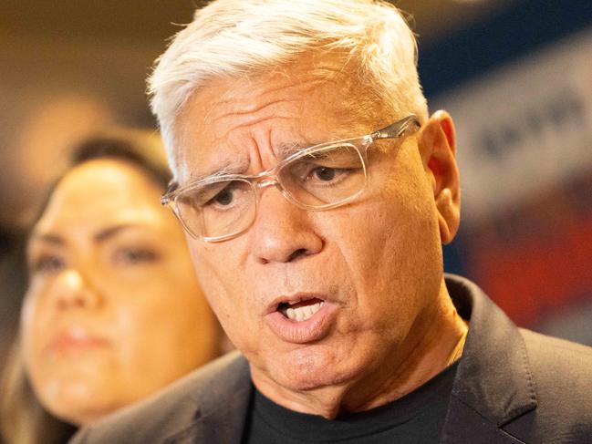 ADELAIDE/ KAURNA YARTA, AUSTRALIA - NewsWire Photos September 18, 2023. Nyunggai Warren Mundine AO at a press conference held at The Convention Centre in Adelaide for the No Campaign. Picture: NCA NewsWIRE/ Morgan Sette